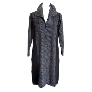 Charcoal Coat with side – seam pockets