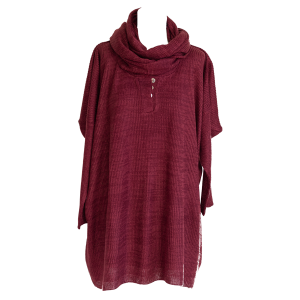 Three Button Knitted Top with Snood