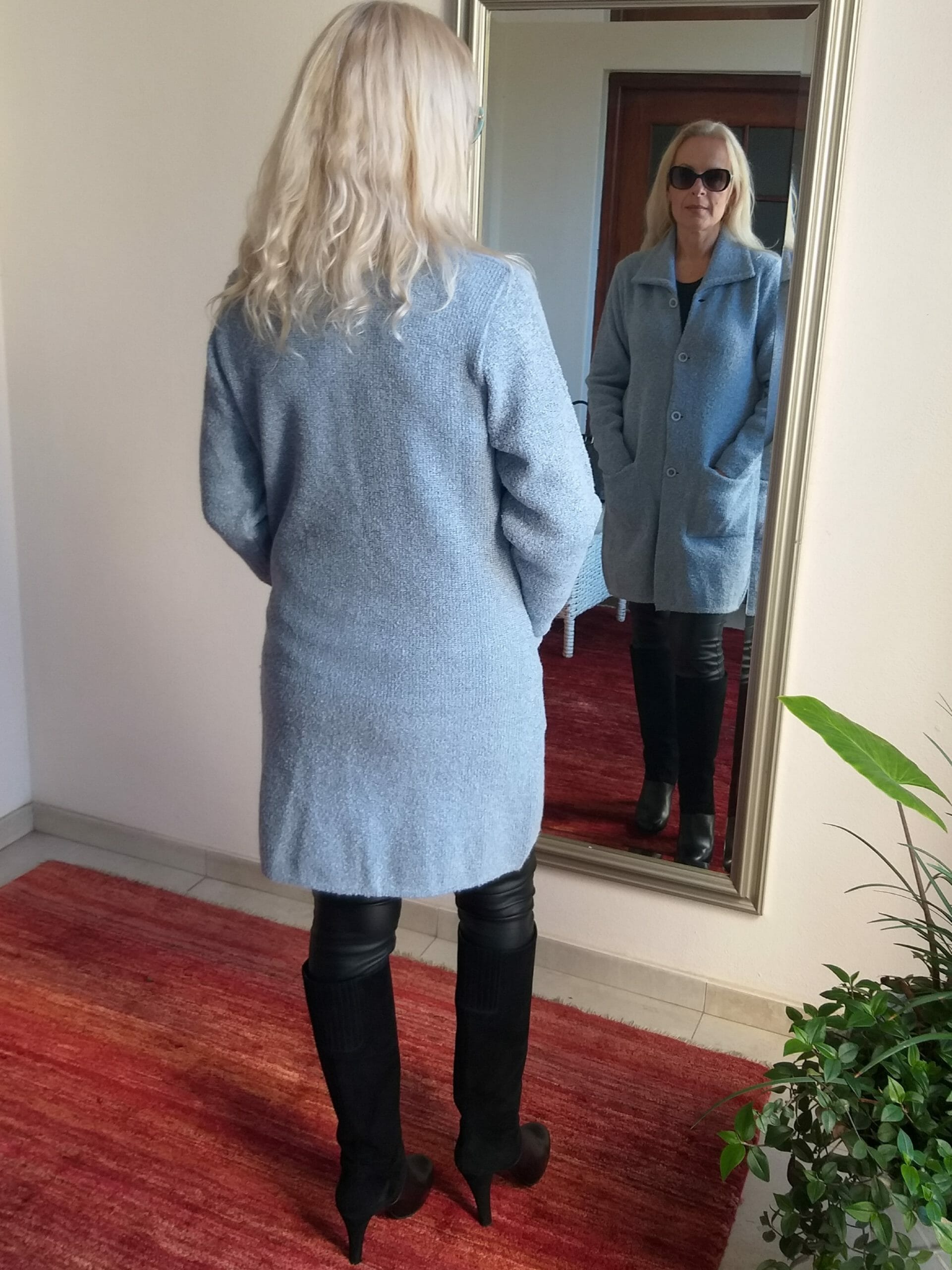 Pale Blue Coat Back